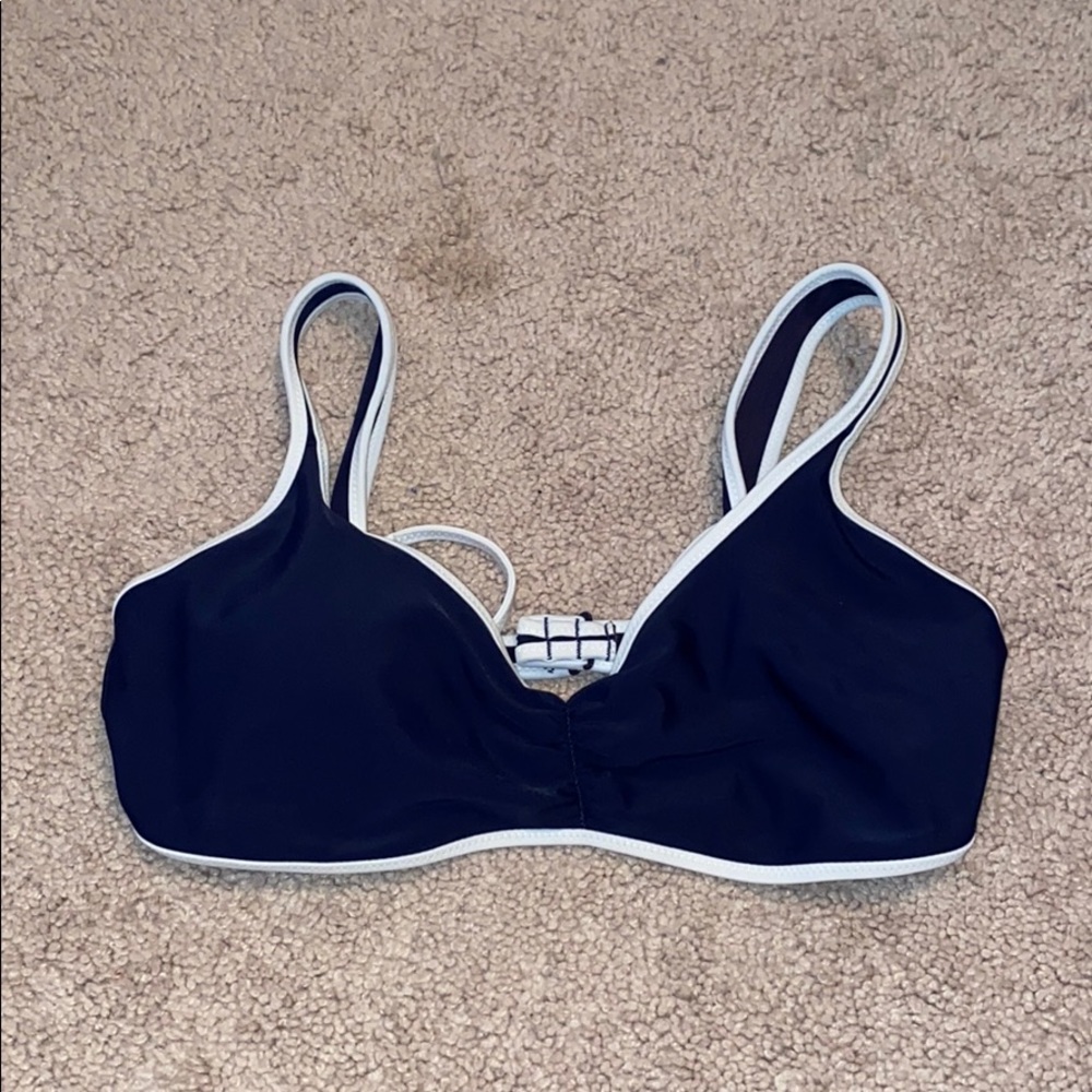 Blue bikini top